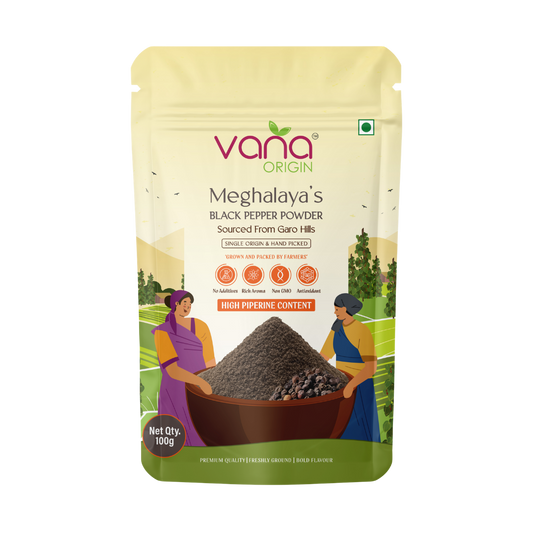 Vana Origin Meghalaya's Black Pepper Powder 100gm