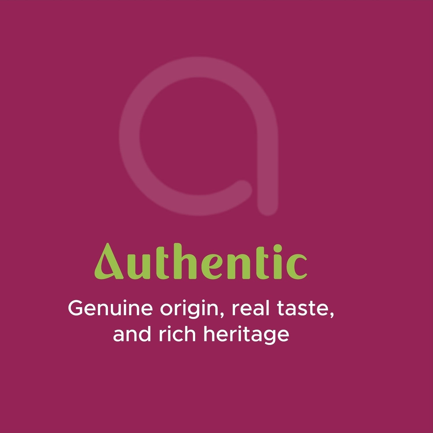 Logo with the word 'Authentic' on a magenta background