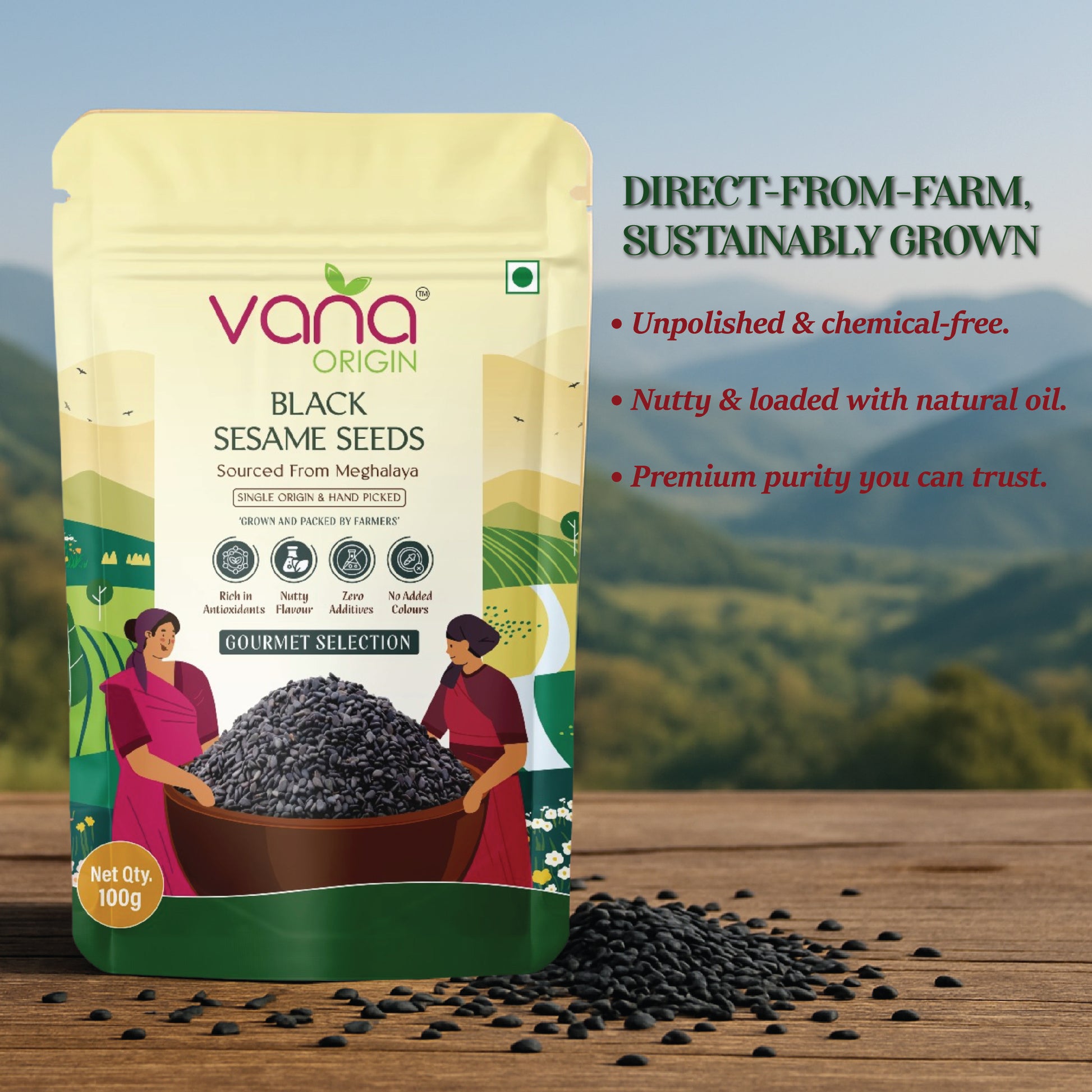 farm sourced sesame seeds