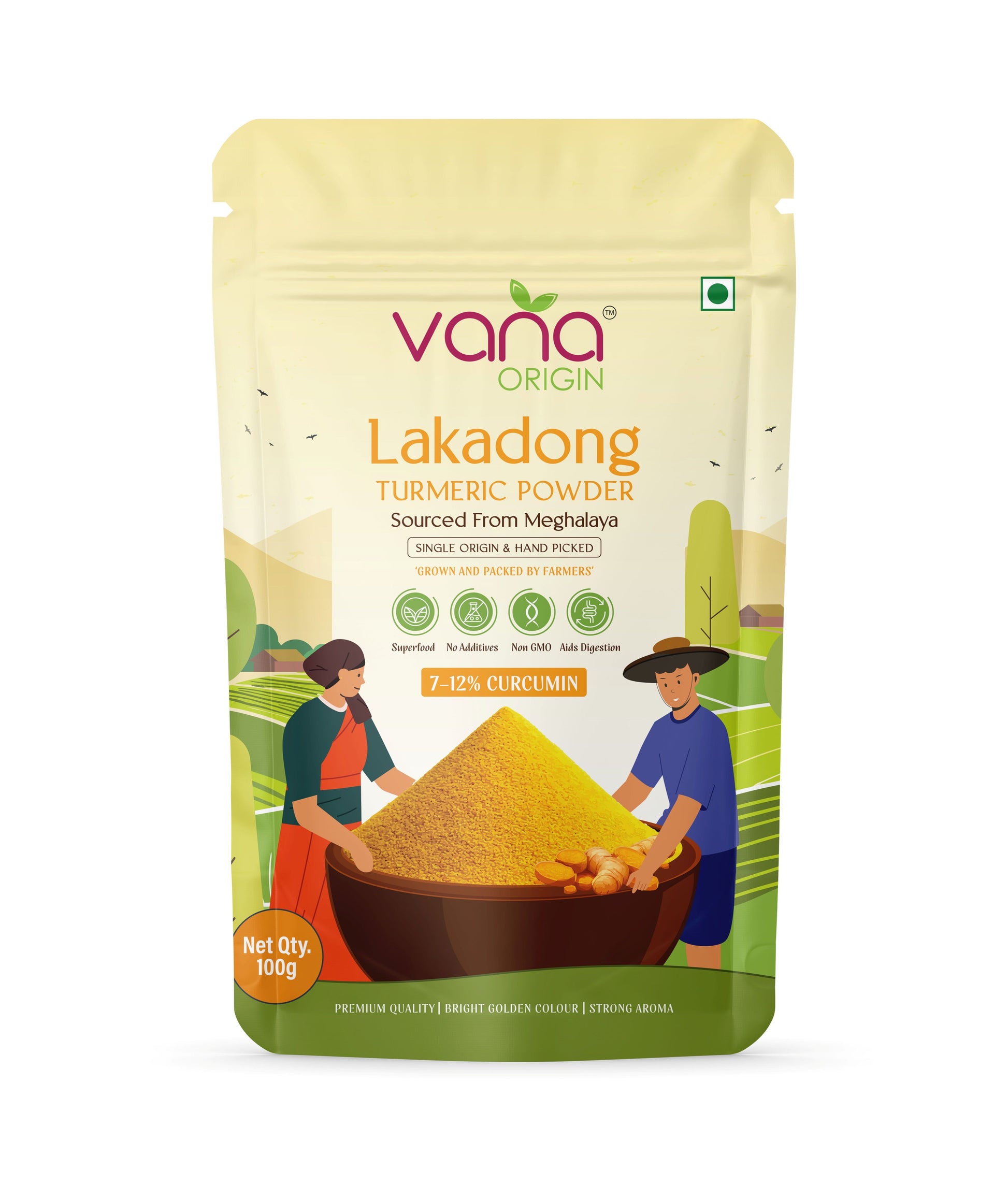 Vana Origin Lakadong Turmeric Powder 100gm
