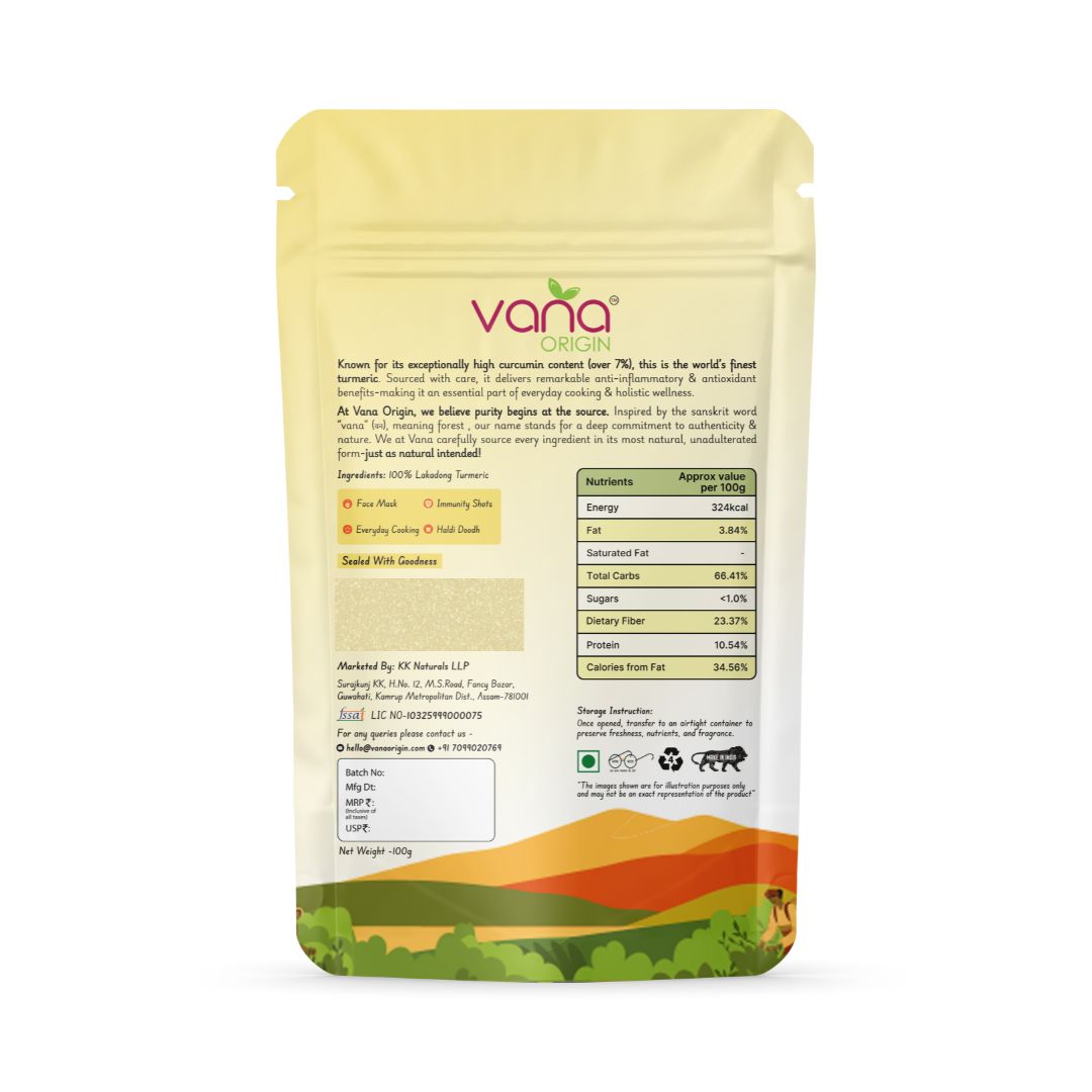 pure lakadong turmeric powder
